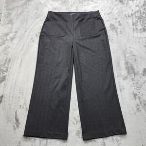 Jules & Leopold Pants Womens L Gray Pull On Wide Leg Crop Stretch Ponte Casual